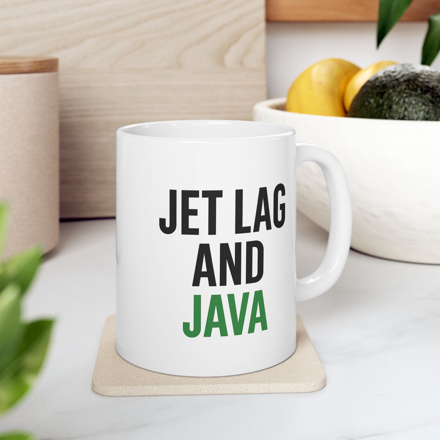 Jet Lag & Java 11oz Coffee Mug