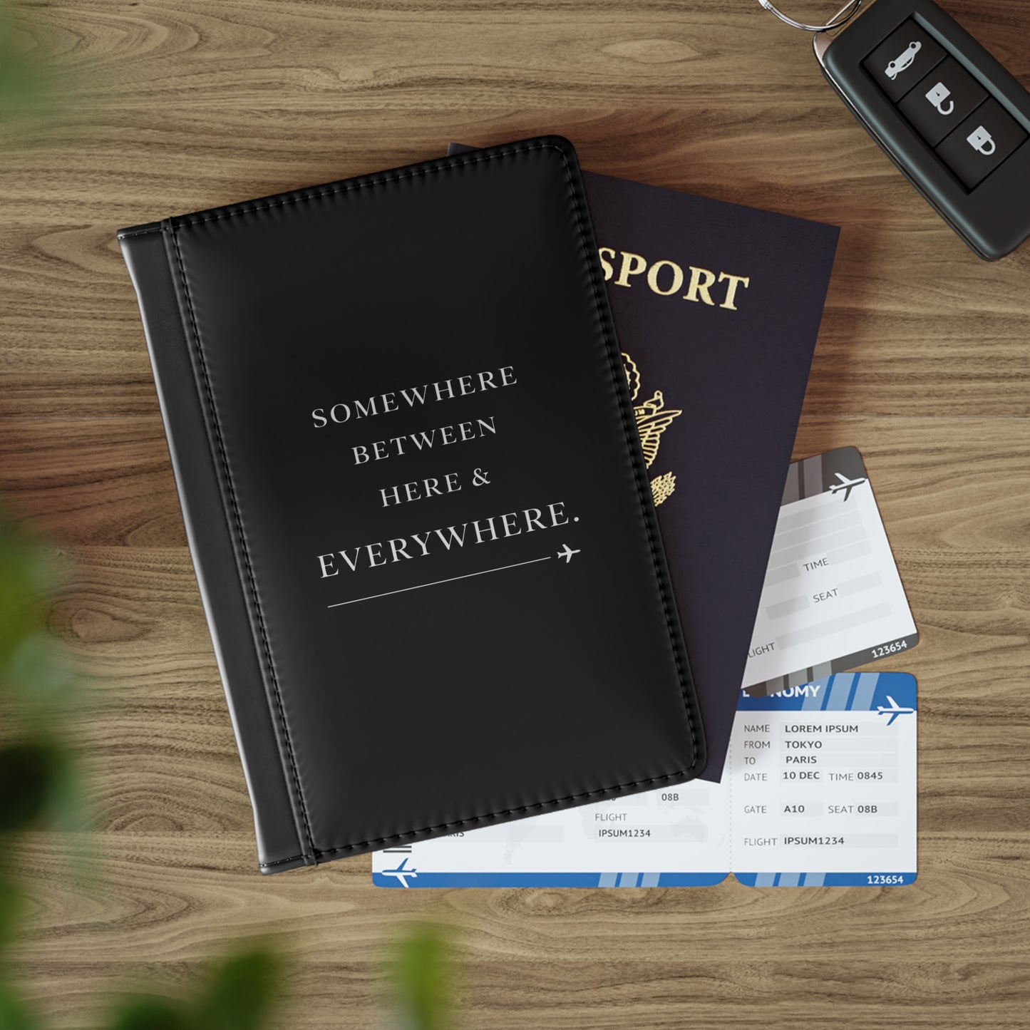 Somewhere Between Here and Everywhere Passport Holder
