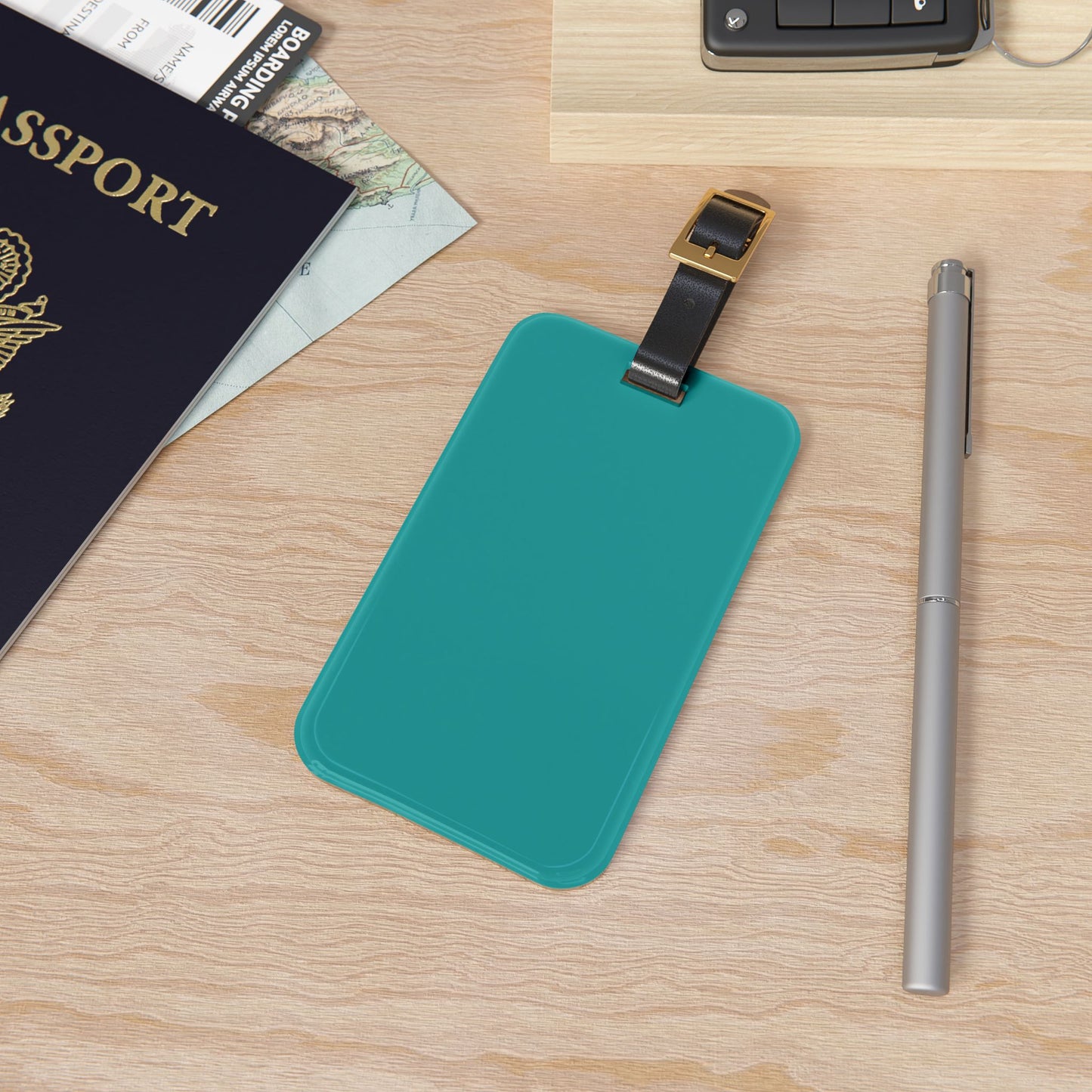 Deep Aqua Luggage Tag Acrylic Travel Tag