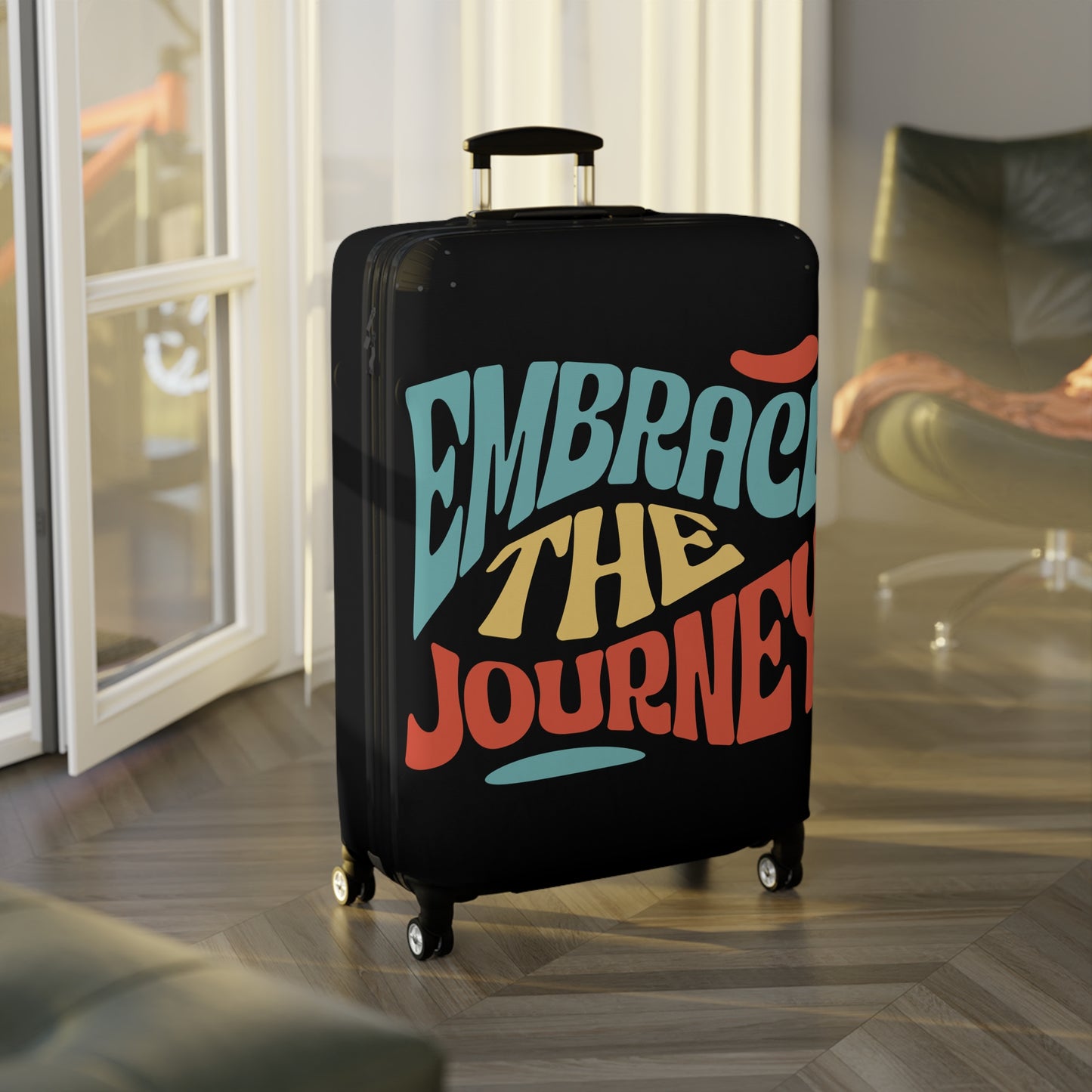 Embrace The Journey Luggage Cover Travel Suitcase Cover
