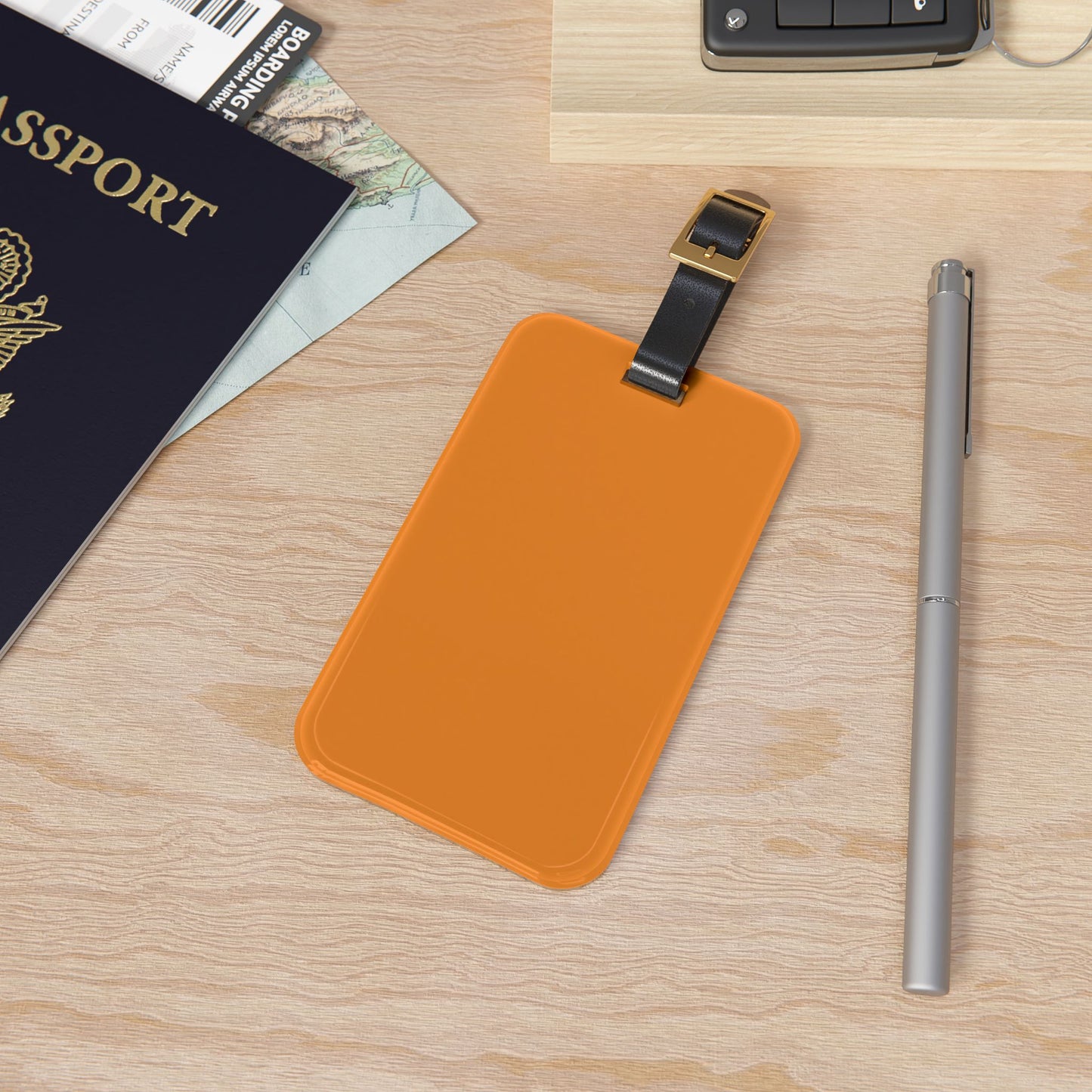 Tangerine Luggage Tag Acrylic Travel Tag
