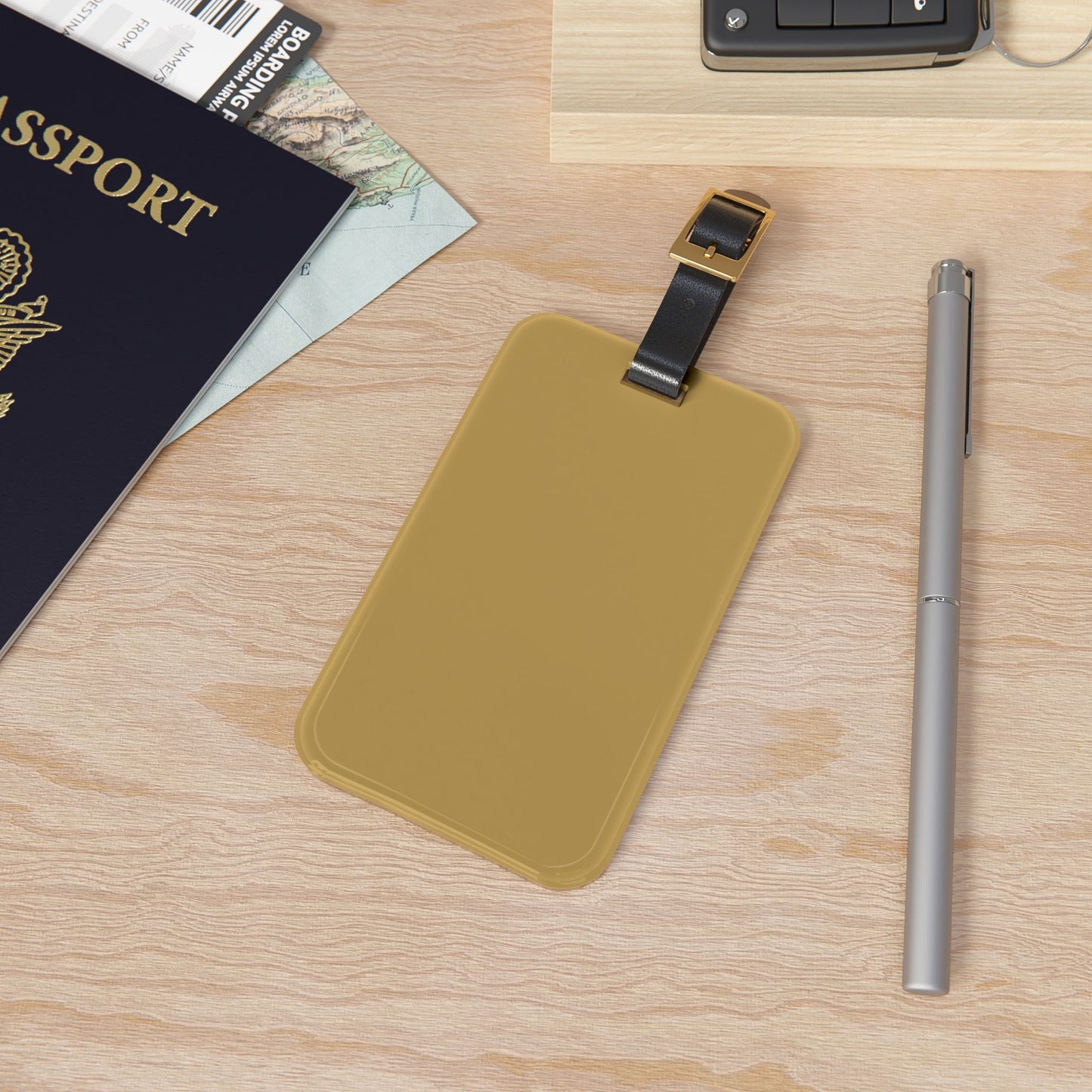 Muted Gold Luggage Tag Acrylic Travel Tag