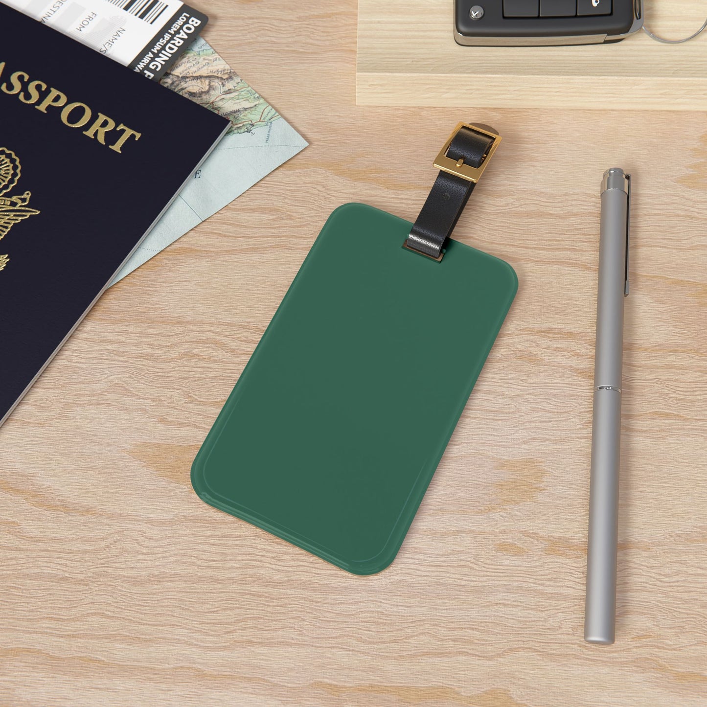 Leaf Green Luggage Tag Acrylic Travel Tag
