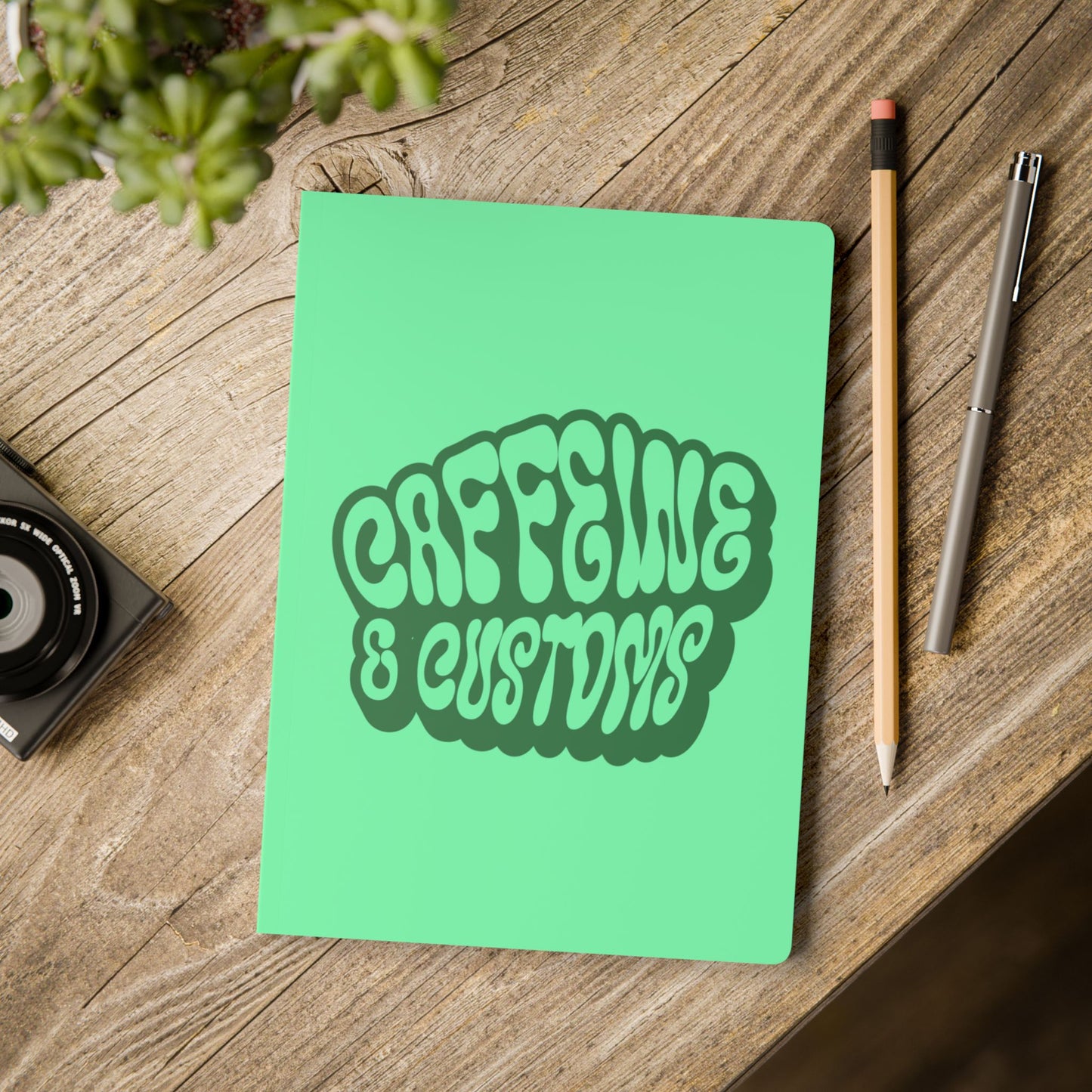 Caffeine and Customs Travel Journal A5 Softcover (USA Only)