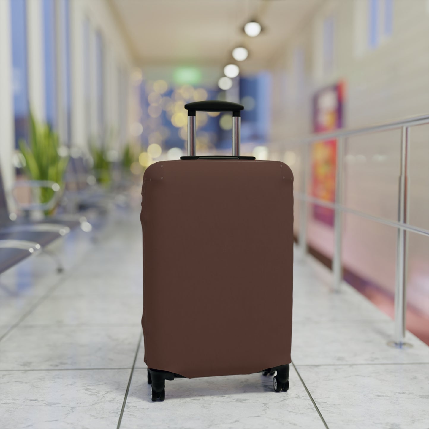 Chocolate Brown Luggage Cover Travel Suitcase Cover Protective Stretch Cover