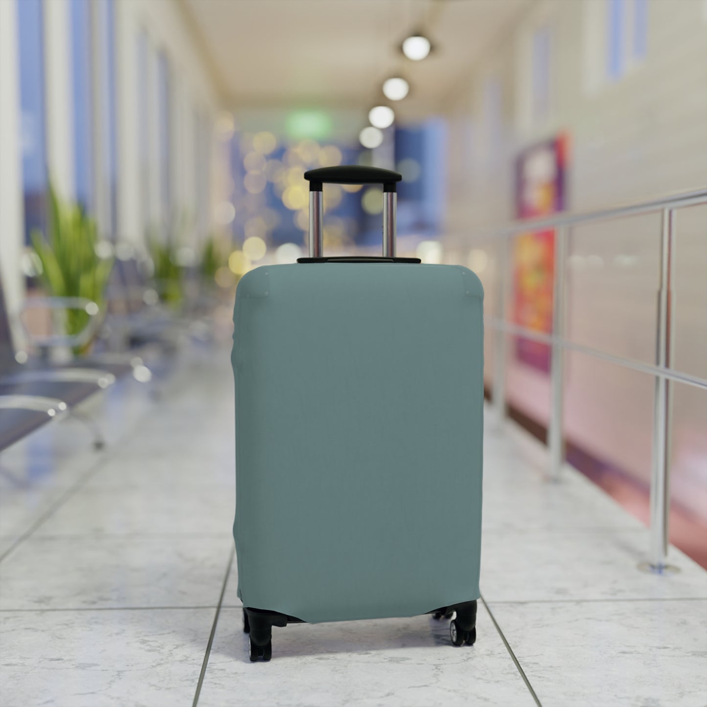 Dusty Blue Luggage Cover Travel Suitcase Cover Protective Stretch Cover