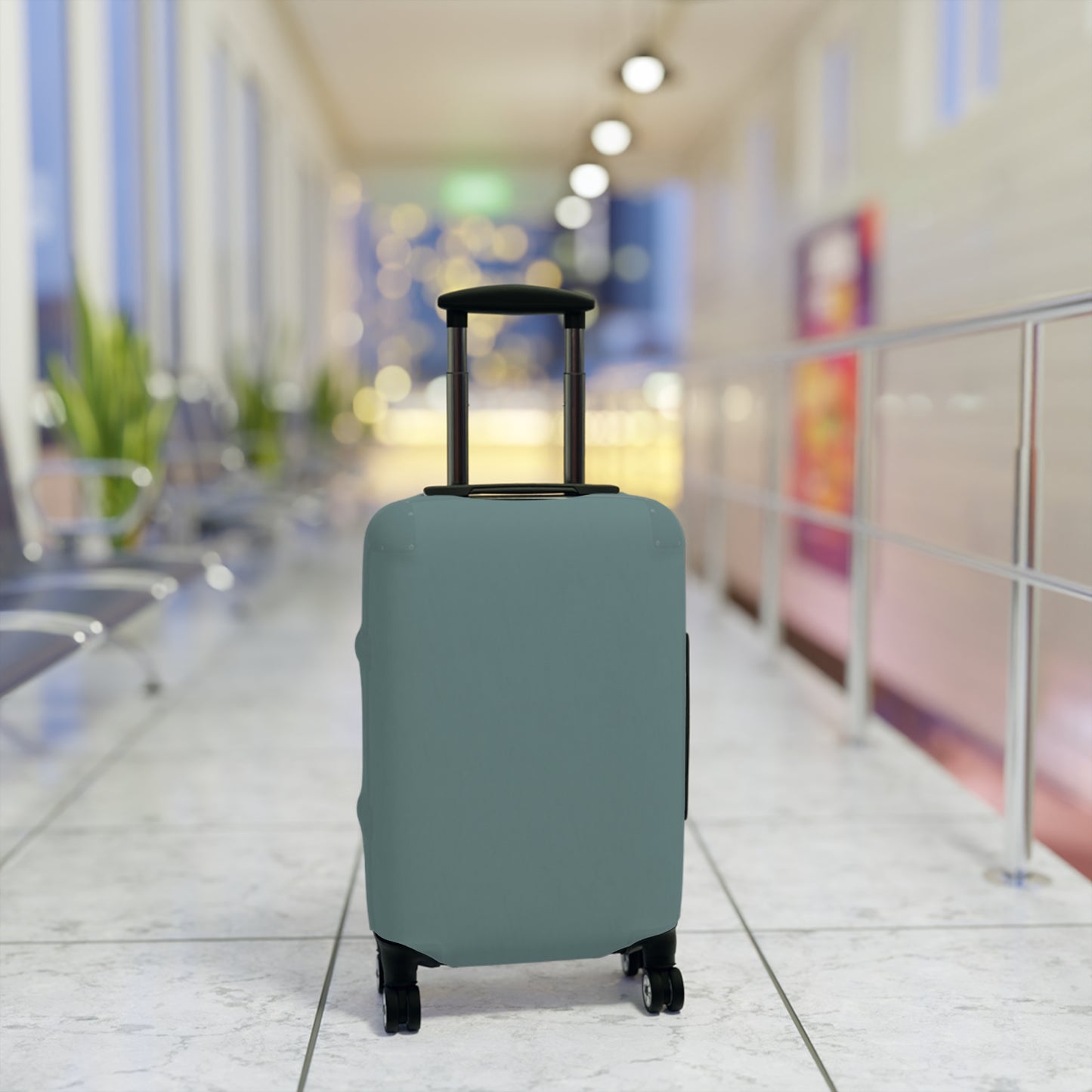 Dusty Blue Luggage Cover Travel Suitcase Cover Protective Stretch Cover