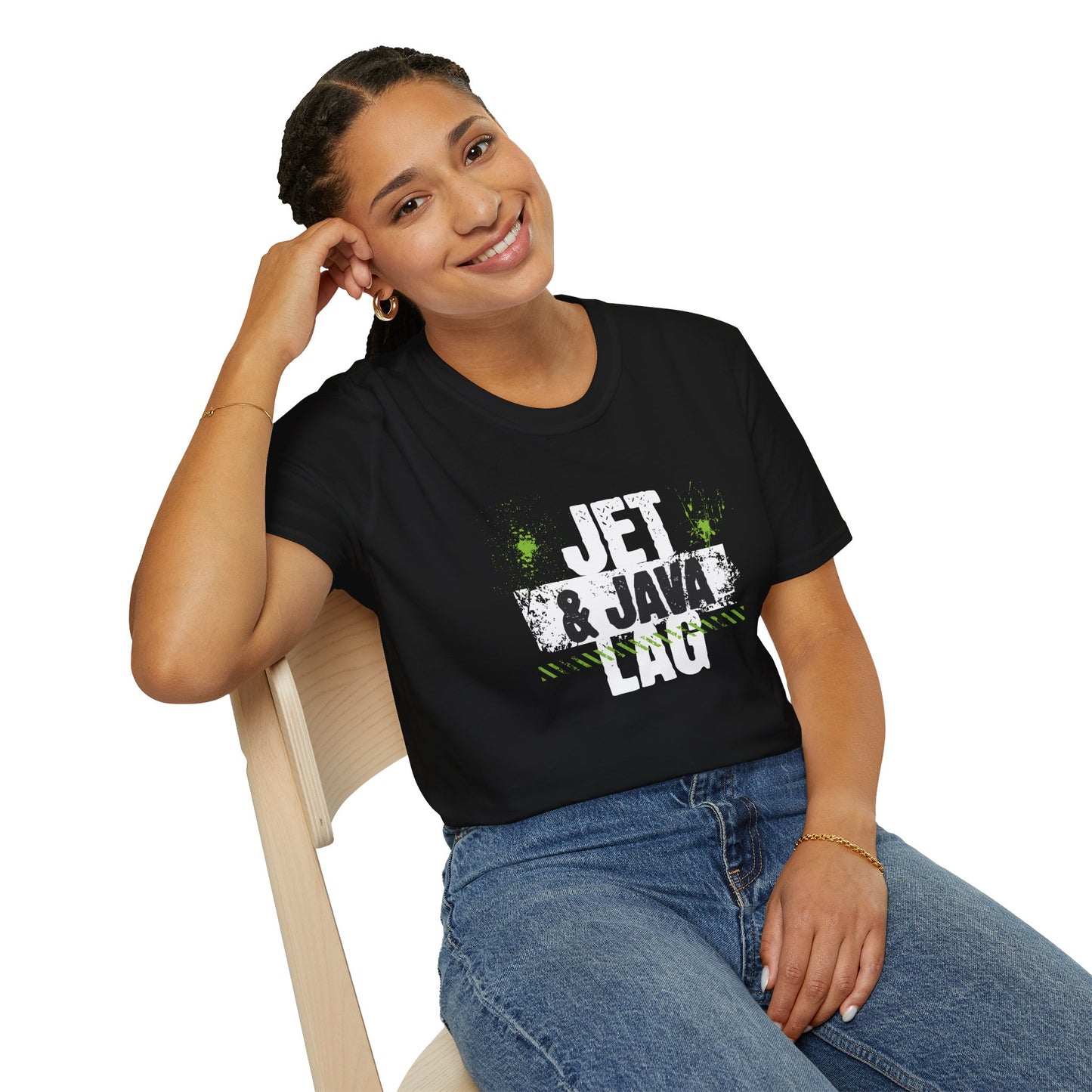 Jet Lag and Java Black Gildan 64000 Unisex Shirt