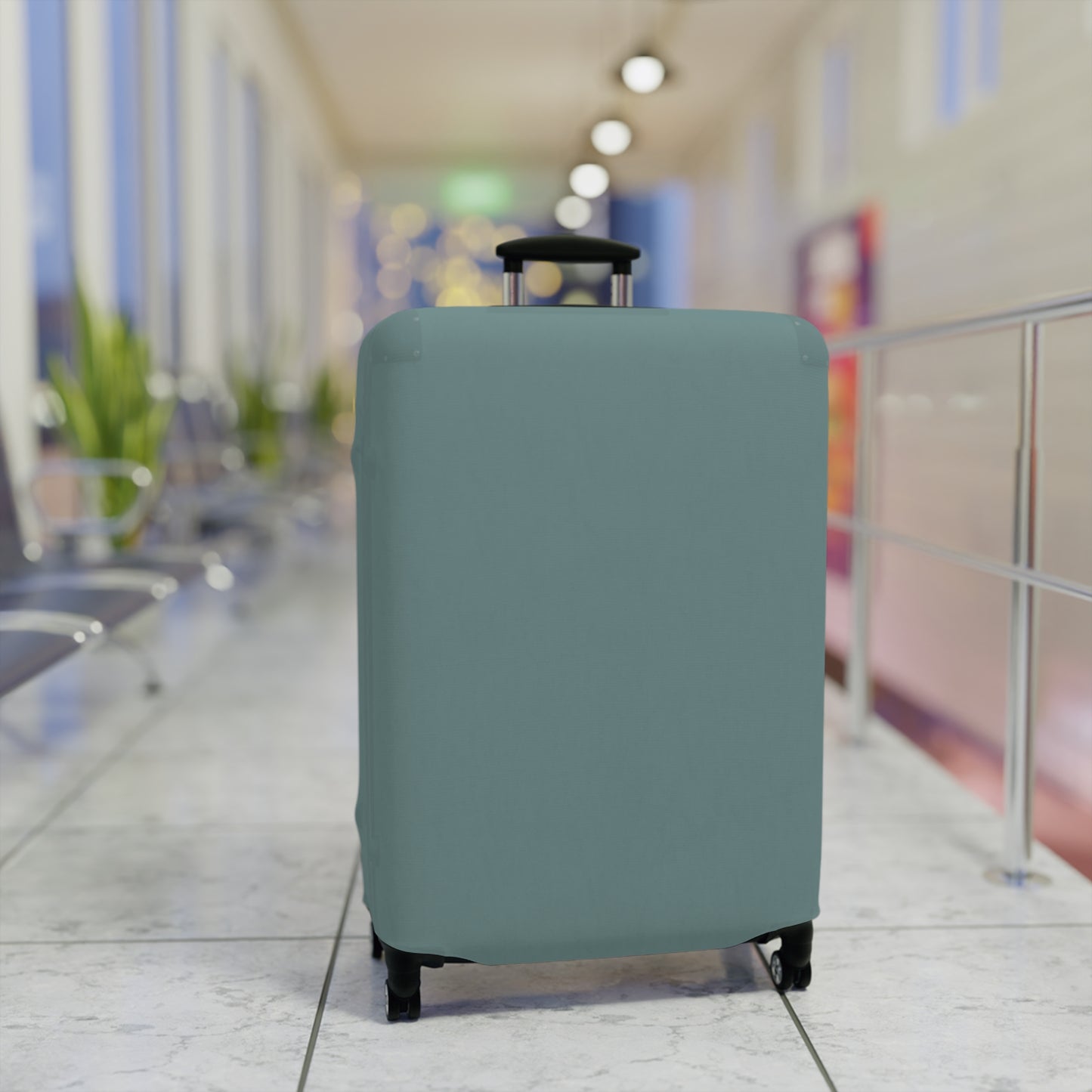 Dusty Blue Luggage Cover Travel Suitcase Cover Protective Stretch Cover