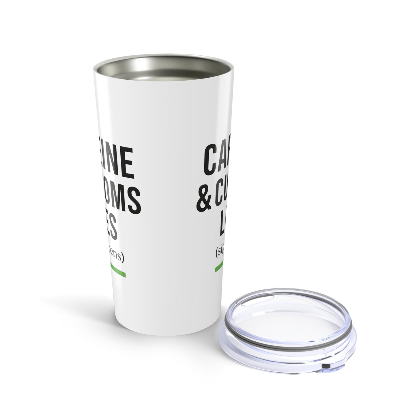Caffeine & Customs Lines (Sip Happens) 20oz Travel Tumbler