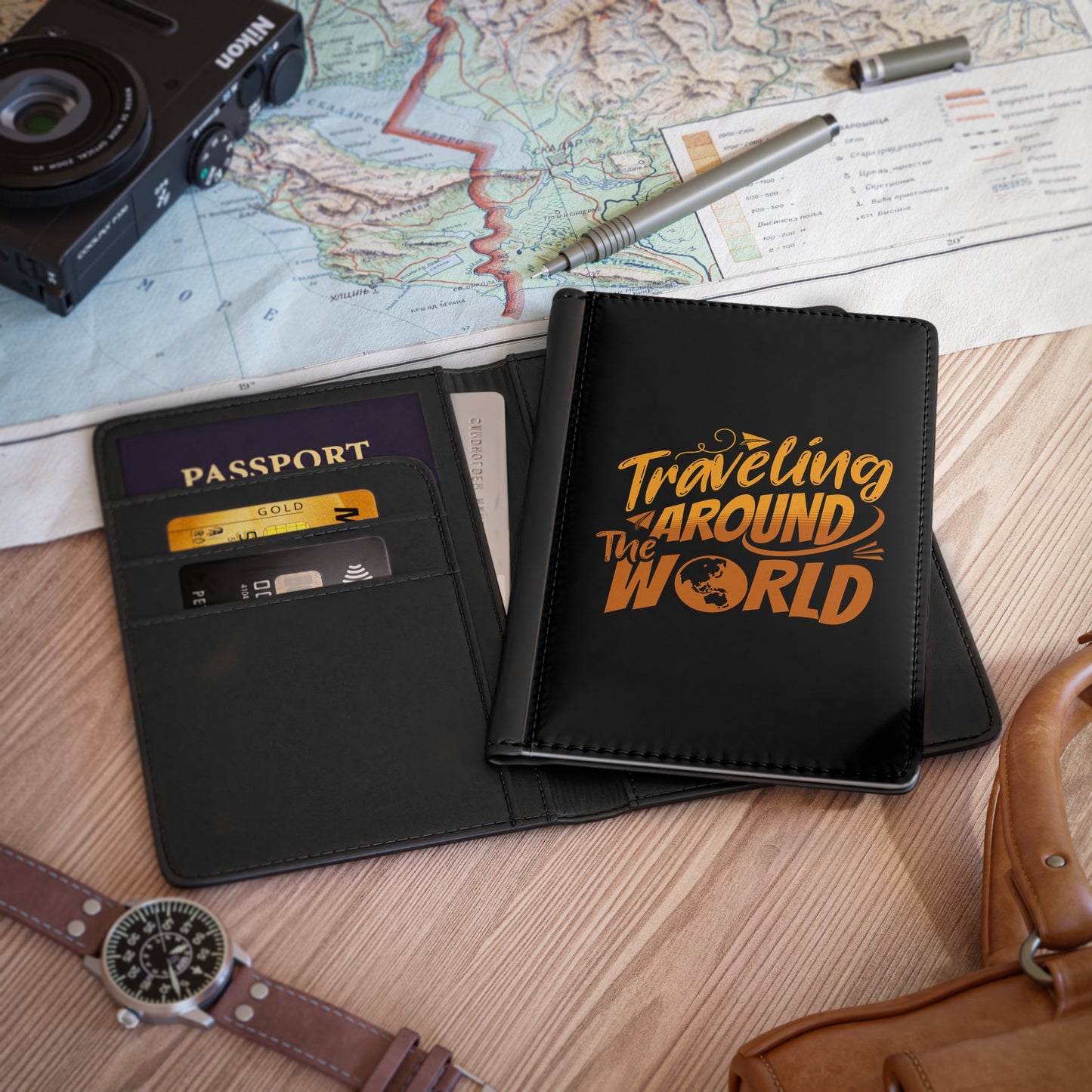 Traveling Around The World Passport Holder