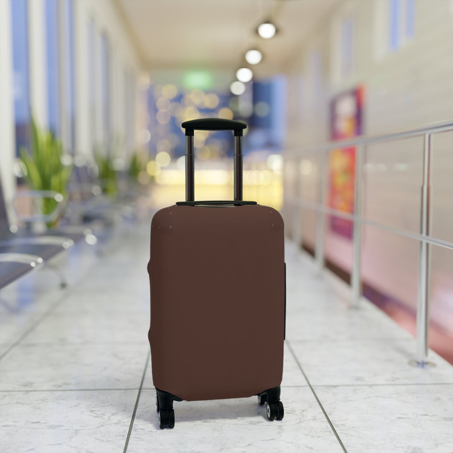 Chocolate Brown Luggage Cover Travel Suitcase Cover Protective Stretch Cover