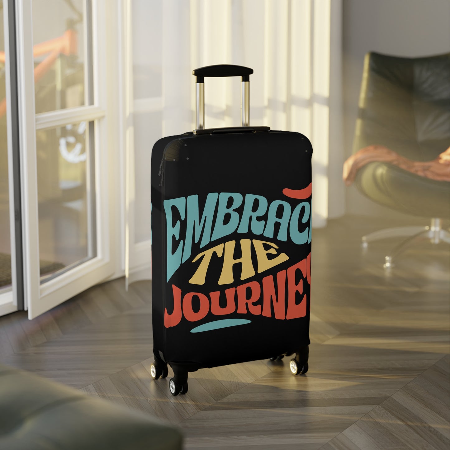 Embrace The Journey Luggage Cover Travel Suitcase Cover