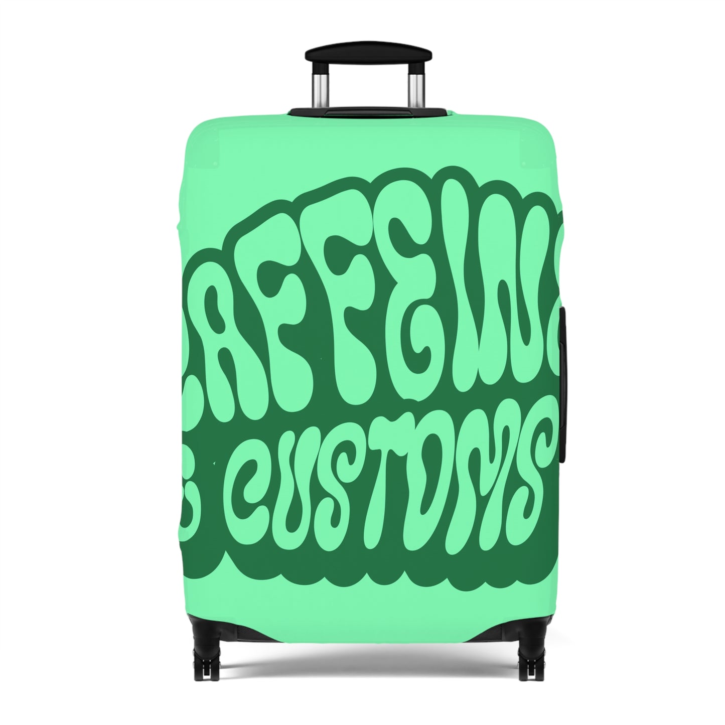 Caffeine and Customs Luggage Cover Travel Suitcase Cover