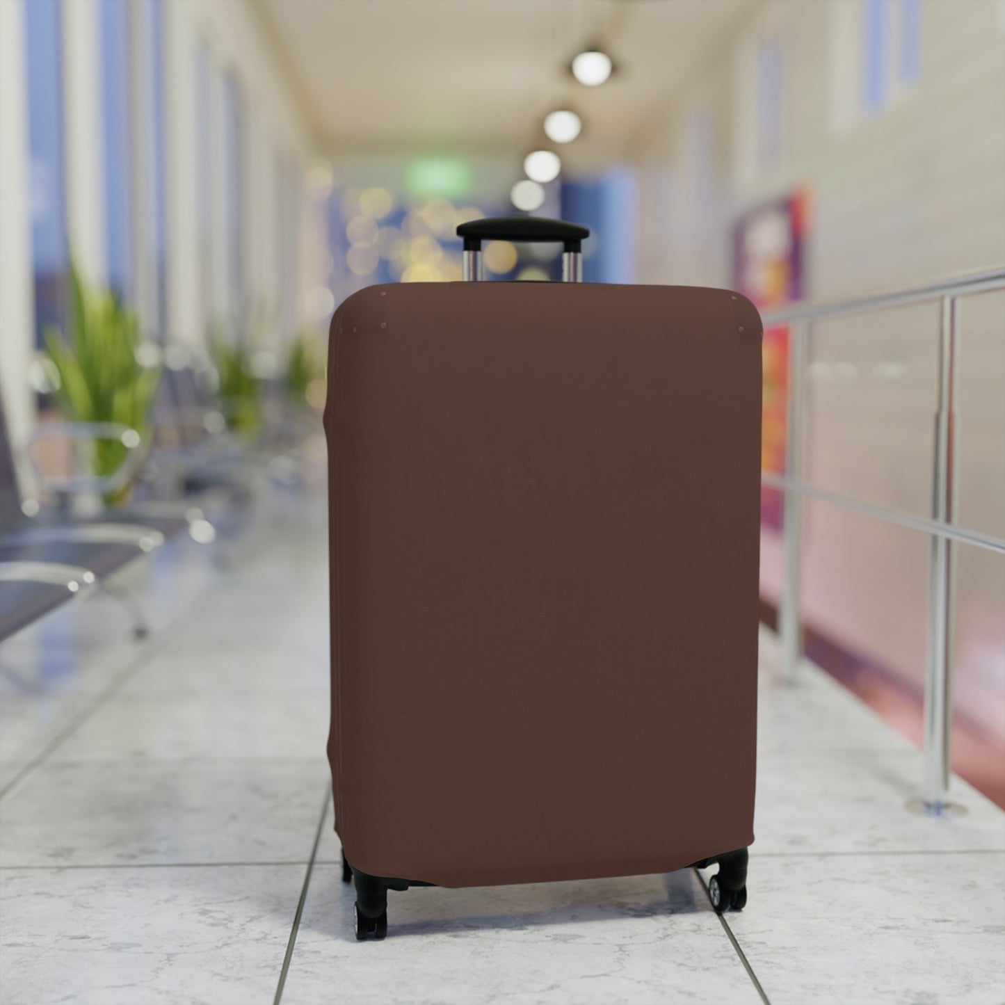 Chocolate Brown Luggage Cover Travel Suitcase Cover Protective Stretch Cover