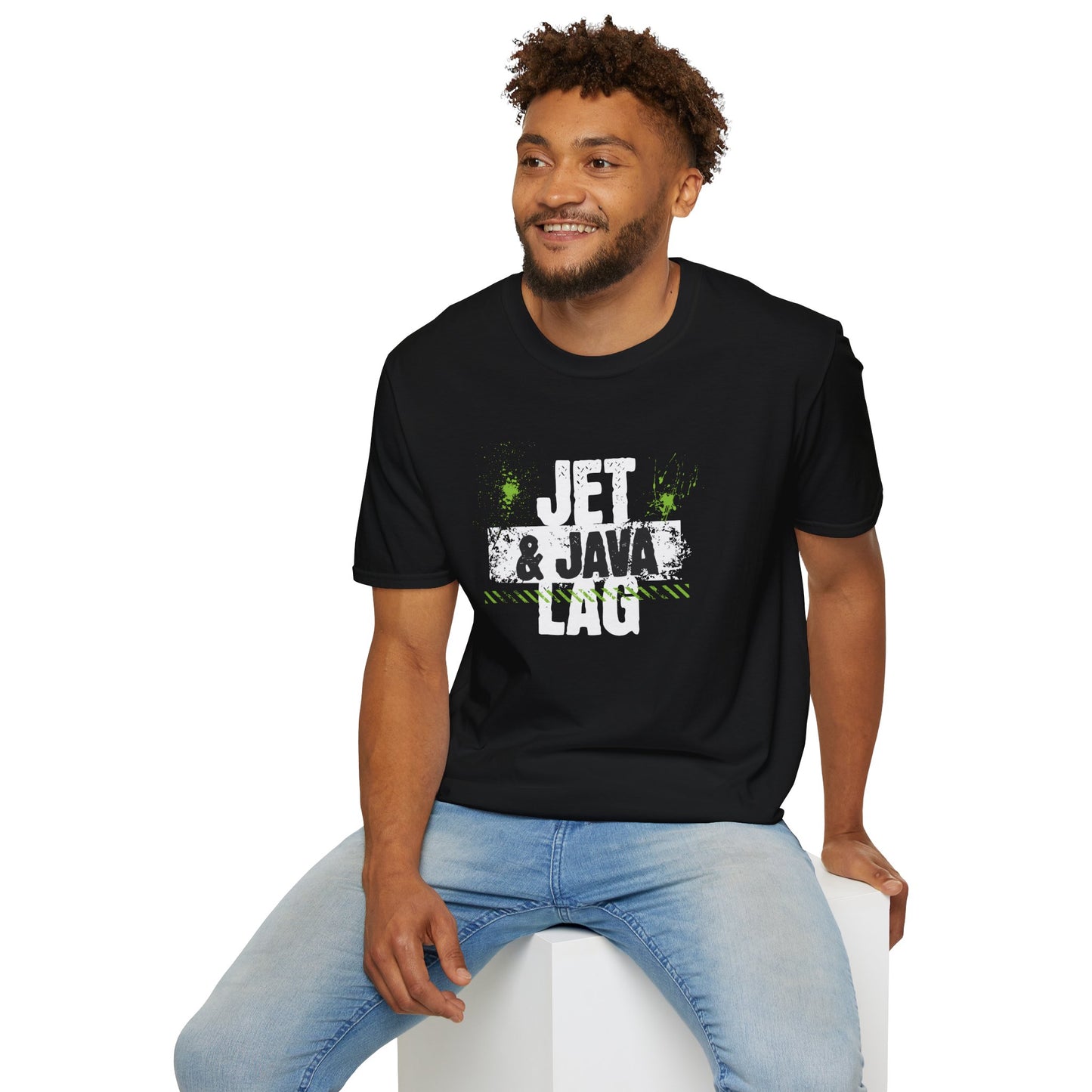 Jet Lag and Java Black Gildan 64000 Unisex Shirt