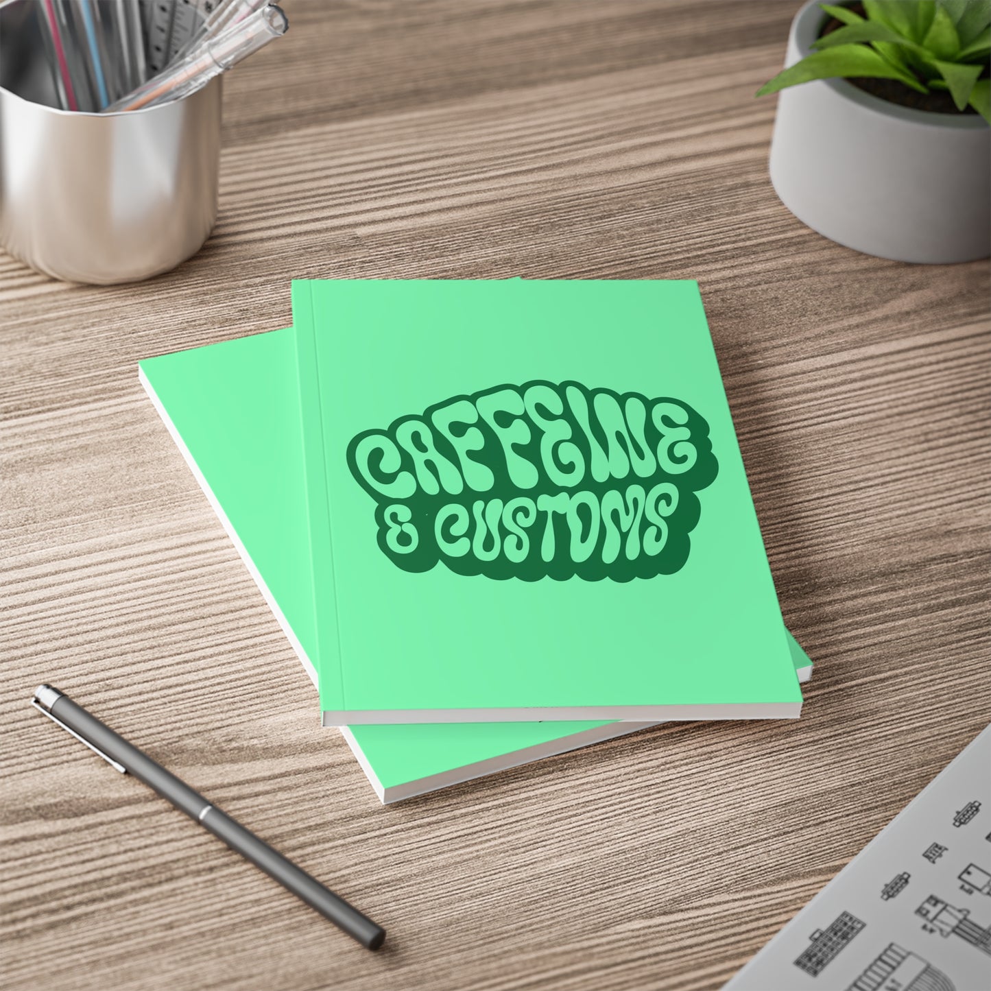 Caffeine and Customs Travel Journal A5 Softcover (EU & Europe only)