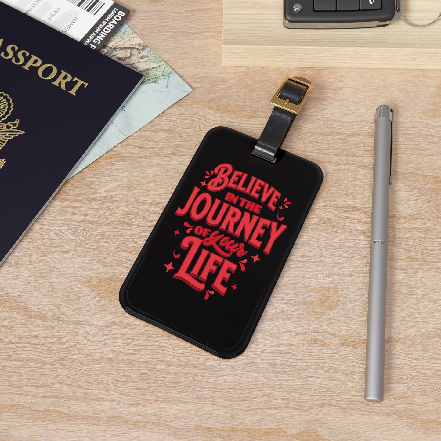 Believe In The Journey Of Your Life Luggage Tag Acrylic Travel Tag