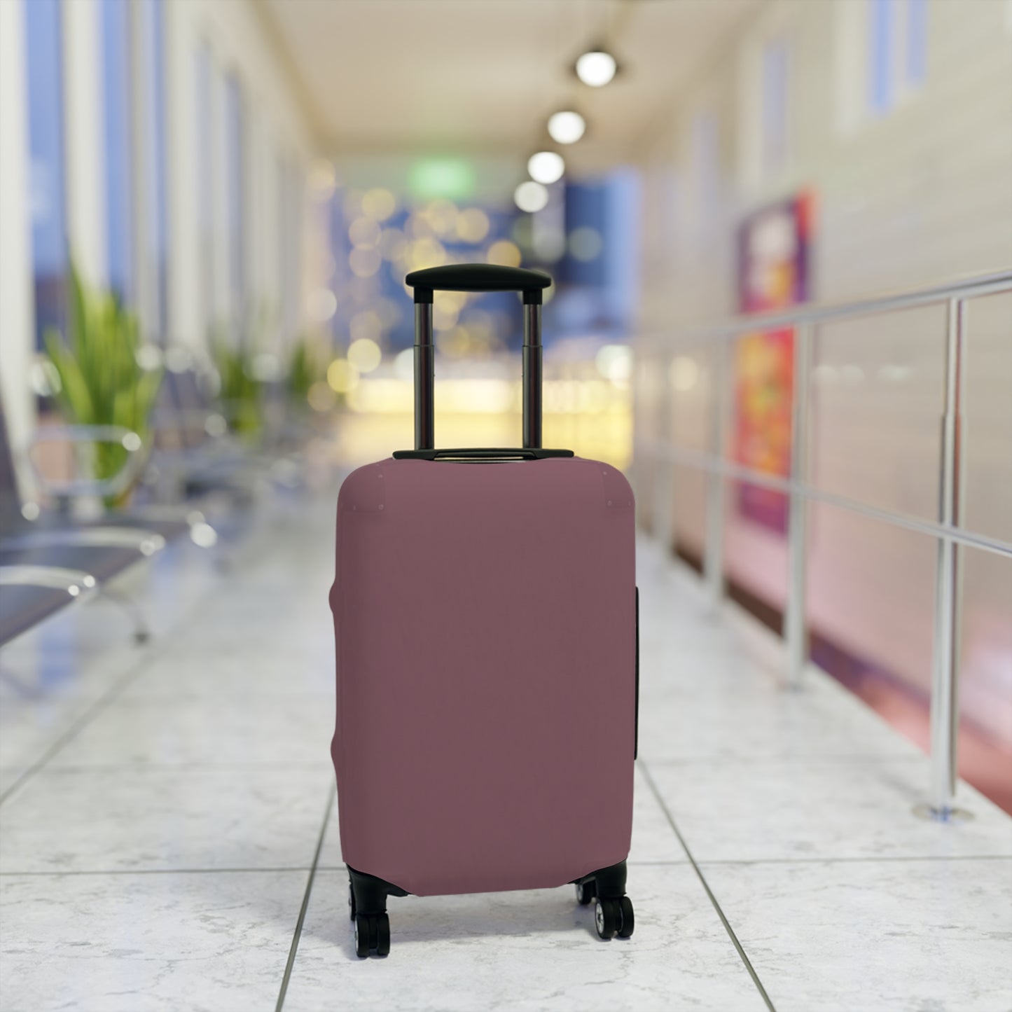 Mauve Luggage Cover Travel Suitcase Cover Protective Stretch Cover